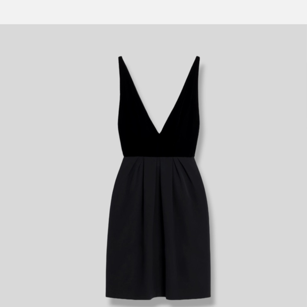 Celine Black Velvet Dress, EU 36